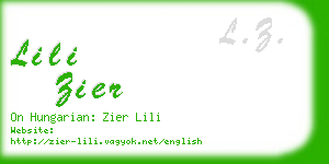 lili zier business card